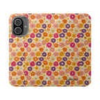 Retro Floral Flip Phone Case — Wallet Flip Case with Card Slots
