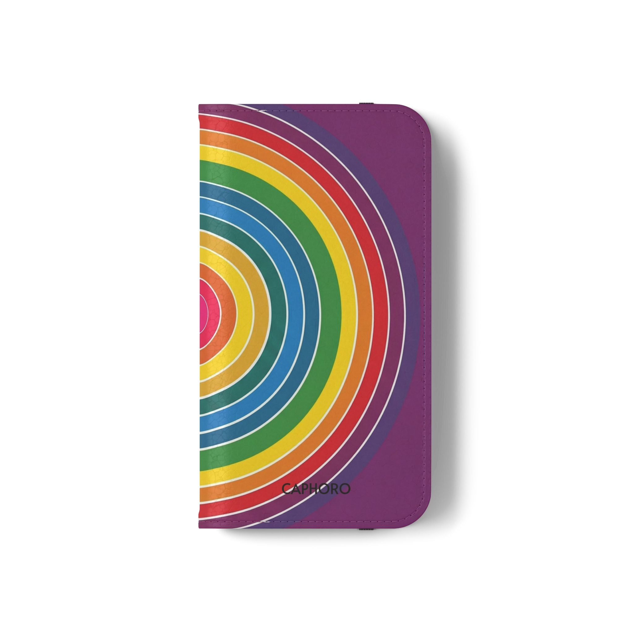 Flip Phone Case — Retro Rainbow Target Wallet Flip Case