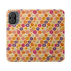 Retro Floral Flip Phone Case — Wallet Flip Case with Card Slots