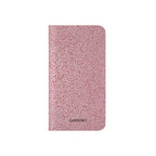 Pink Textured Leather Flip Phone Case – Card Slot Wallet Cover