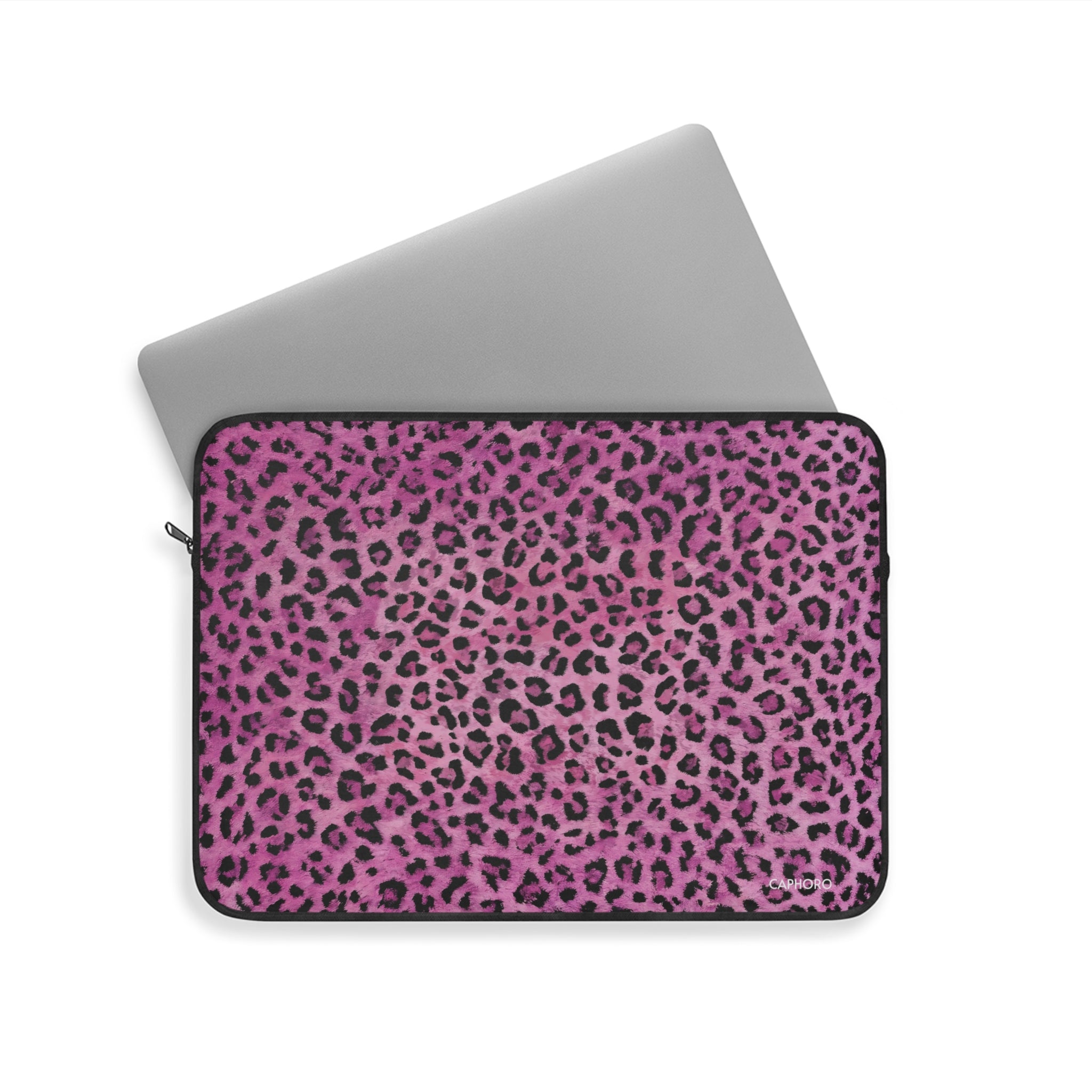 Pink Leopard Laptop Sleeve — Protective Animal Print Case for 13"-15" Laptops