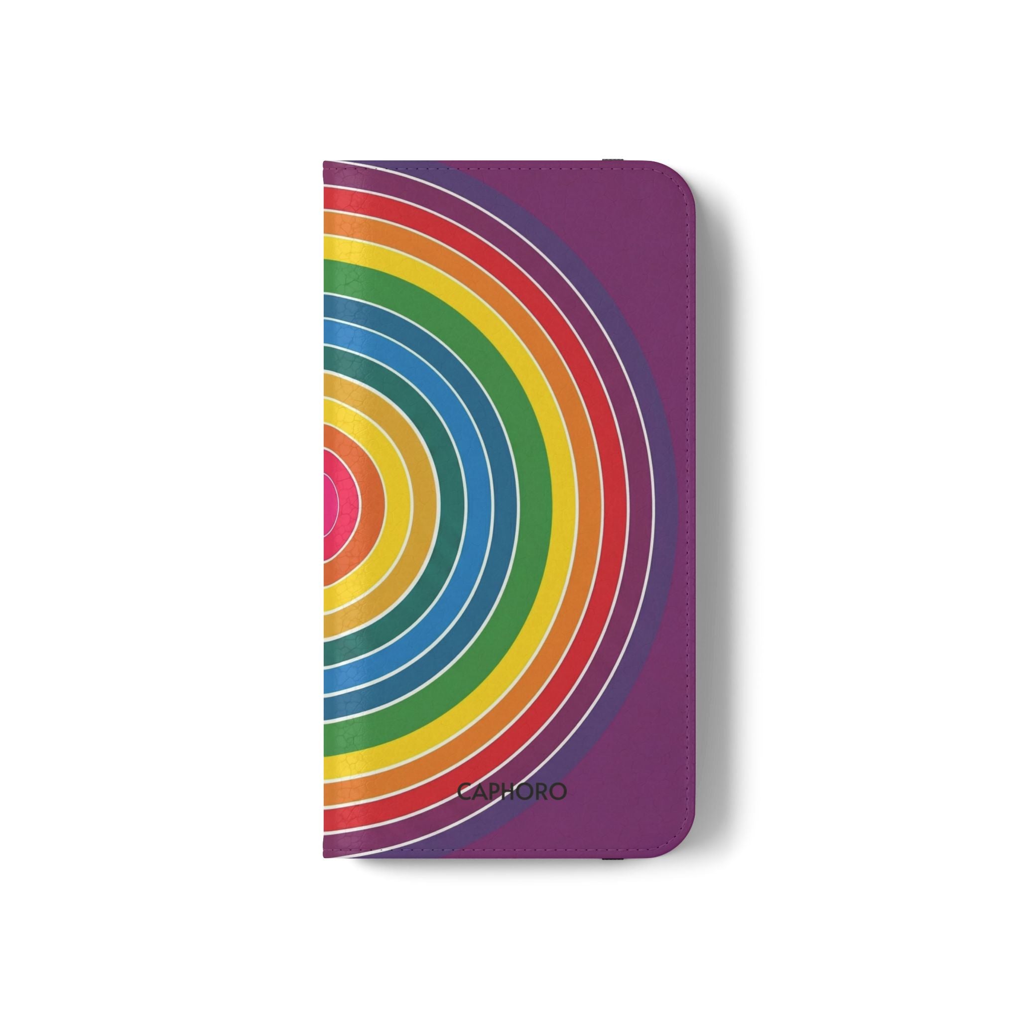 Flip Phone Case — Retro Rainbow Target Wallet Flip Case