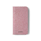 Pink Textured Leather Flip Phone Case – Card Slot Wallet Cover