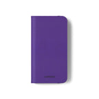 Purple Leather Flip Phone Case with Card Slots — Wallet Folio Case for iPhone