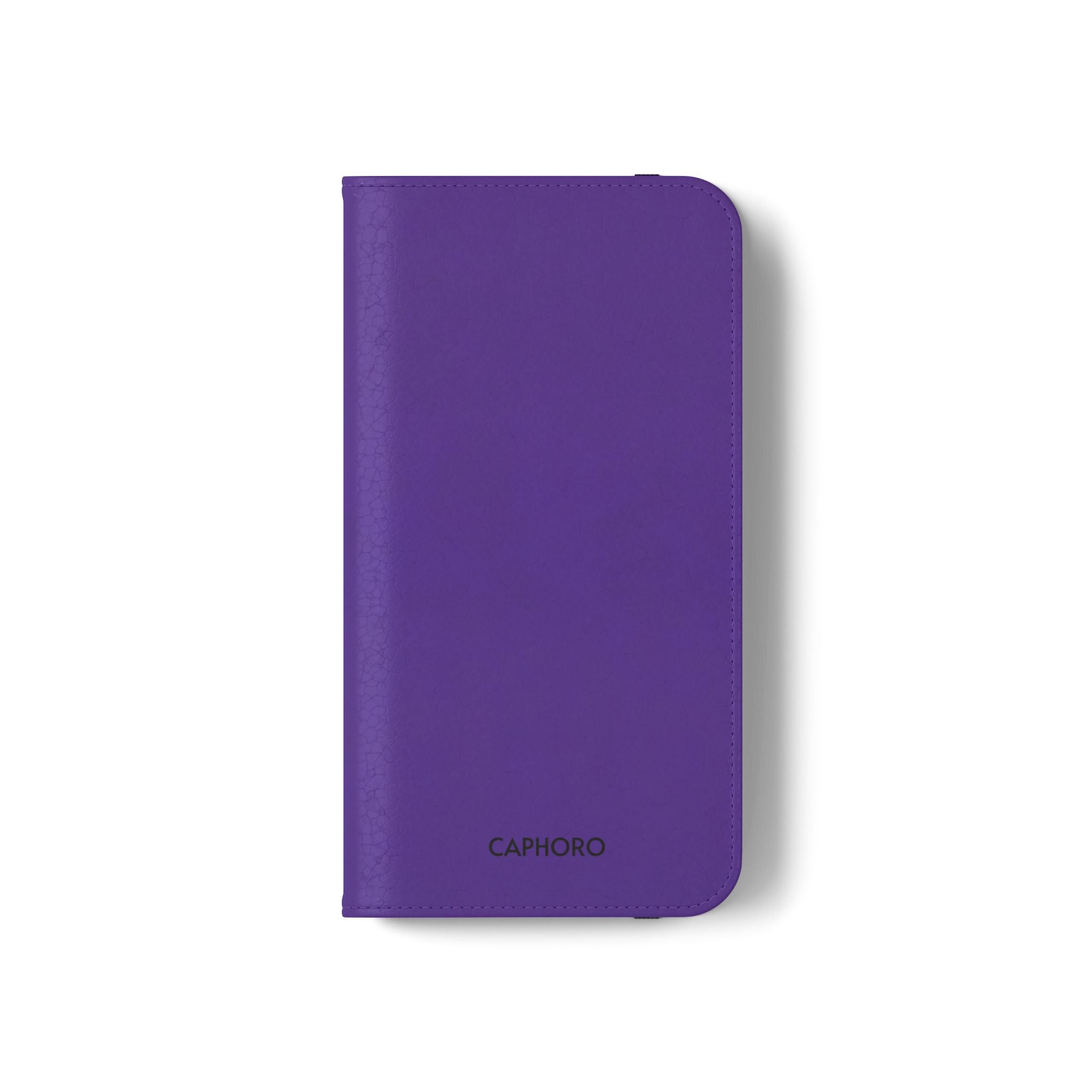 Purple Leather Flip Phone Case with Card Slots — Wallet Folio Case for iPhone