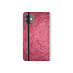 Pink Swirl Fur Flip Phone Case