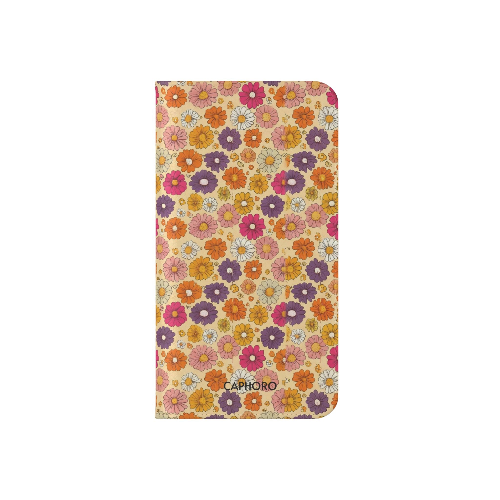 Retro Floral Flip Phone Case — Wallet Flip Case with Card Slots