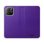 Purple Leather Flip Phone Case with Card Slots — Wallet Folio Case for iPhone