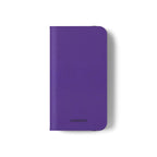 Purple Leather Flip Phone Case with Card Slots — Wallet Folio Case for iPhone