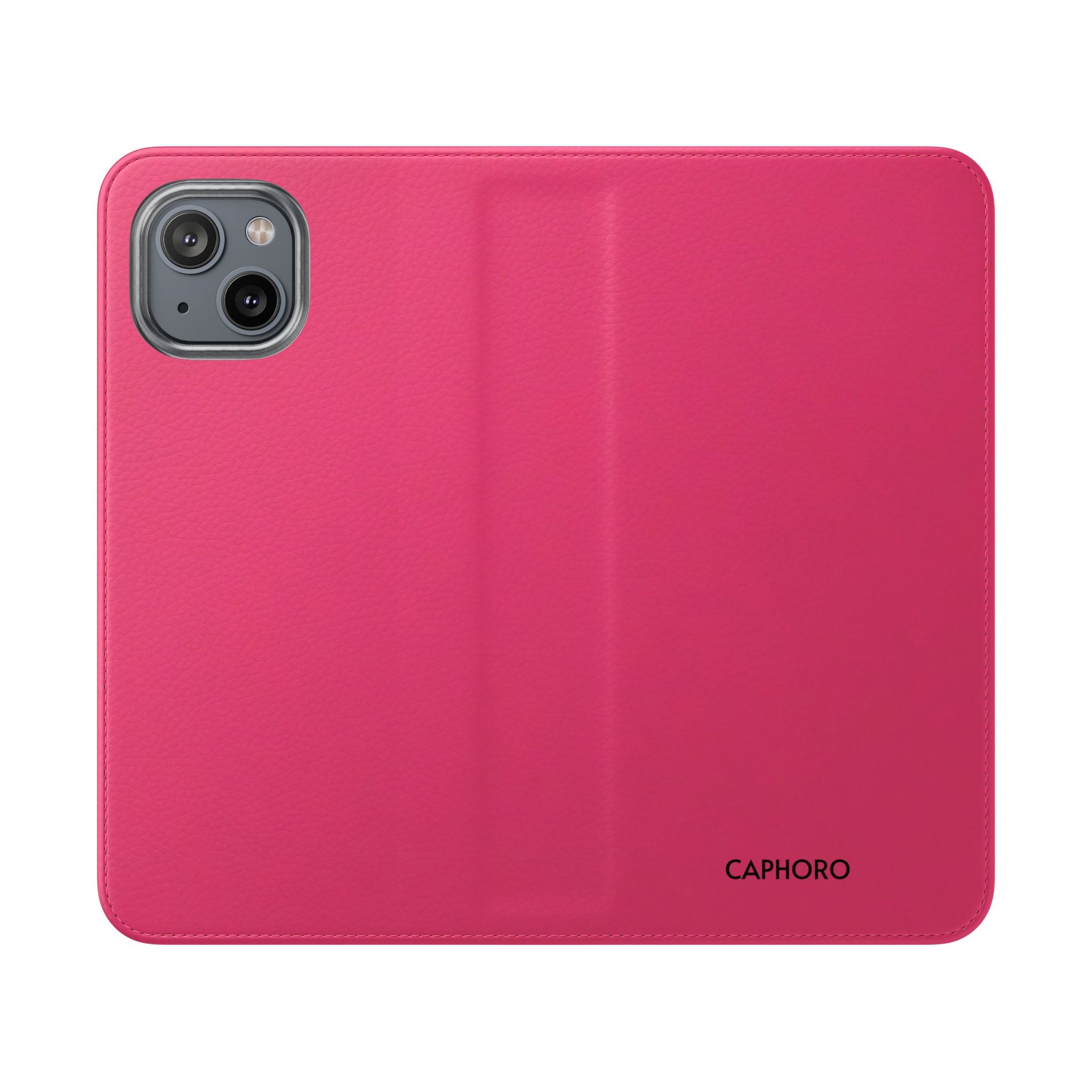 Pink Leather Flip Phone Case with Card Slots — Magnetic Wallet Cover