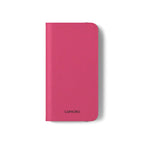 Pink Leather Flip Phone Case with Card Slots — Magnetic Wallet Cover