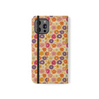 Retro Floral Flip Phone Case — Wallet Flip Case with Card Slots