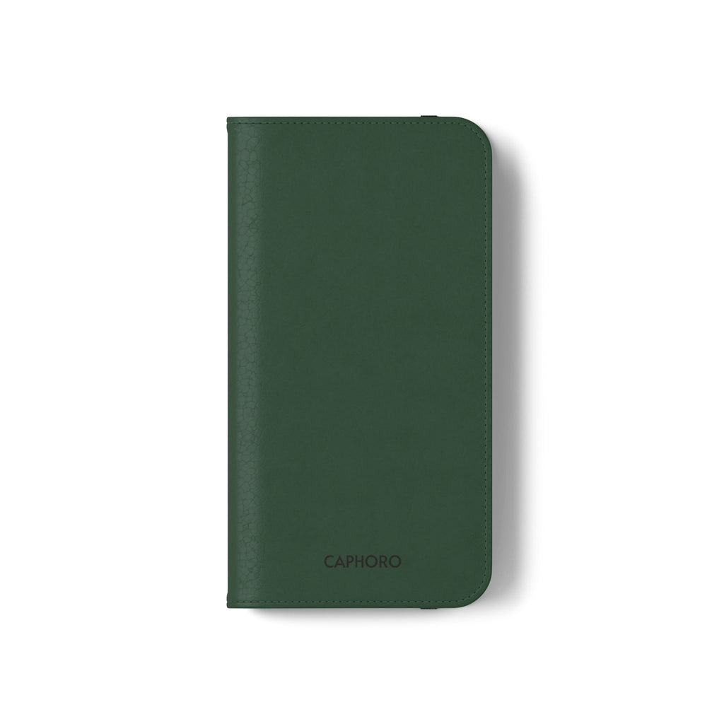 Leather Flip Phone Case with Card Slots — Slim Magnetic Wallet Cover