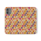 Retro Floral Flip Phone Case — Wallet Flip Case with Card Slots