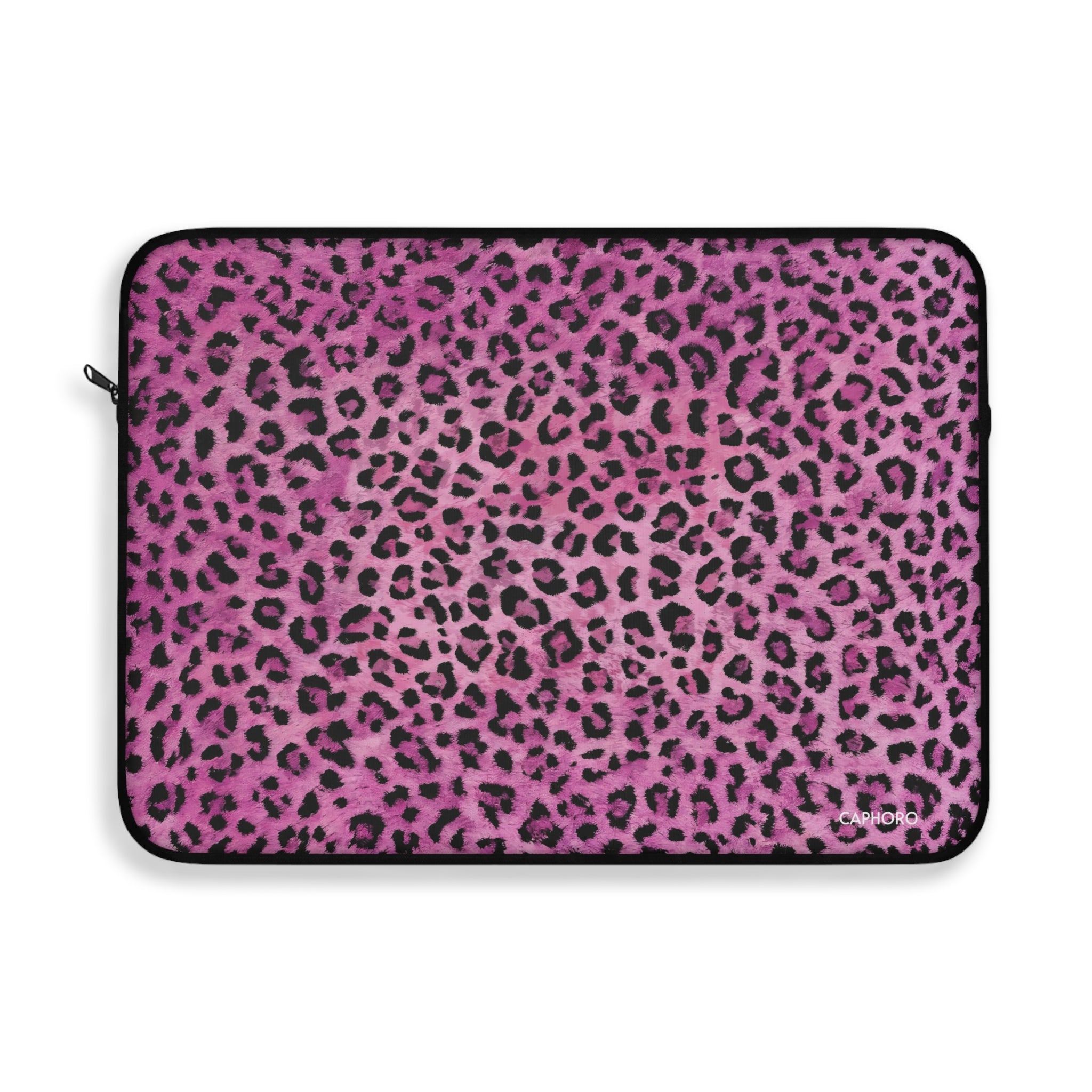 Pink Leopard Laptop Sleeve — Protective Animal Print Case for 13"-15" Laptops