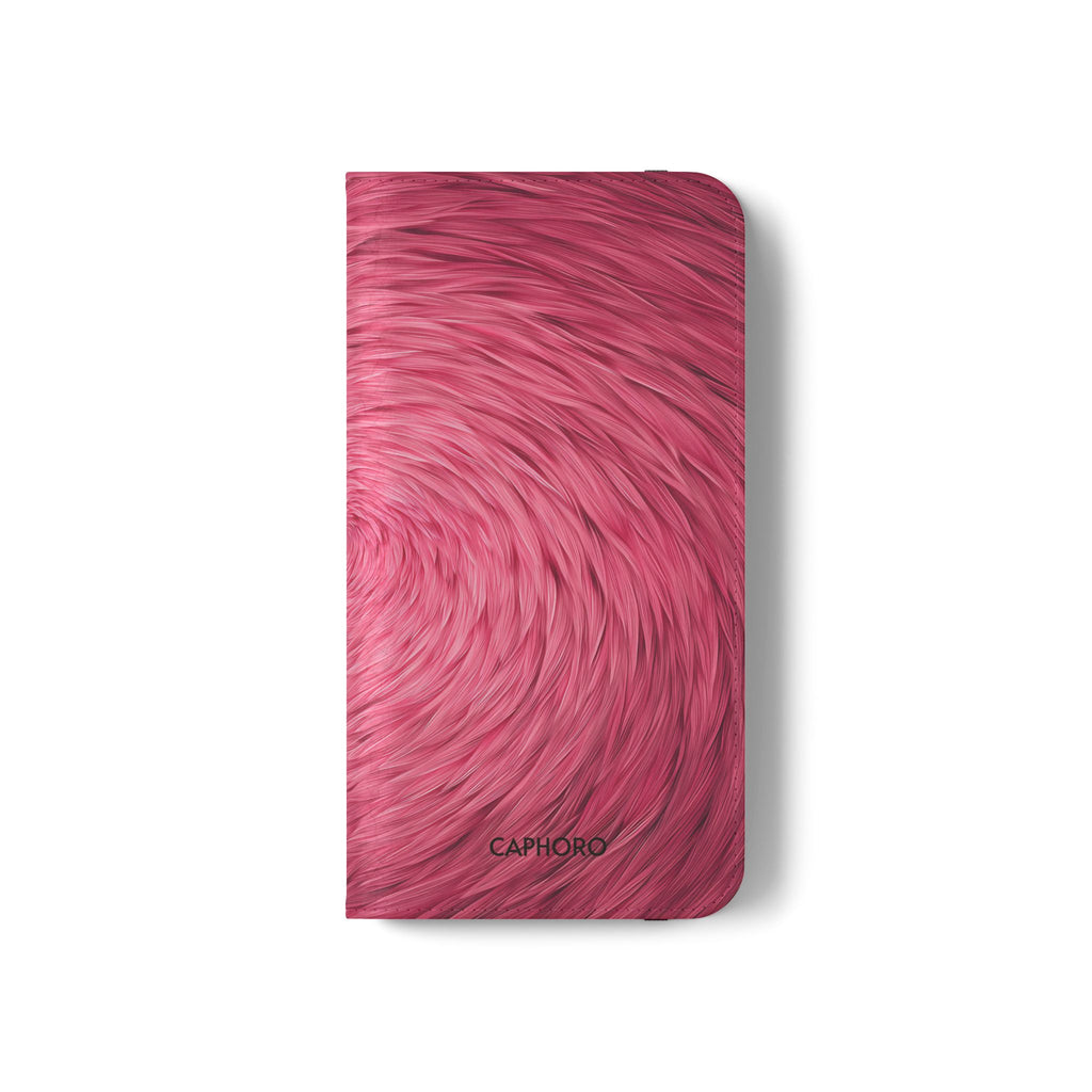 Pink Swirl Fur Flip Phone Case