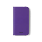 Purple Leather Flip Phone Case with Card Slots — Wallet Folio Case for iPhone
