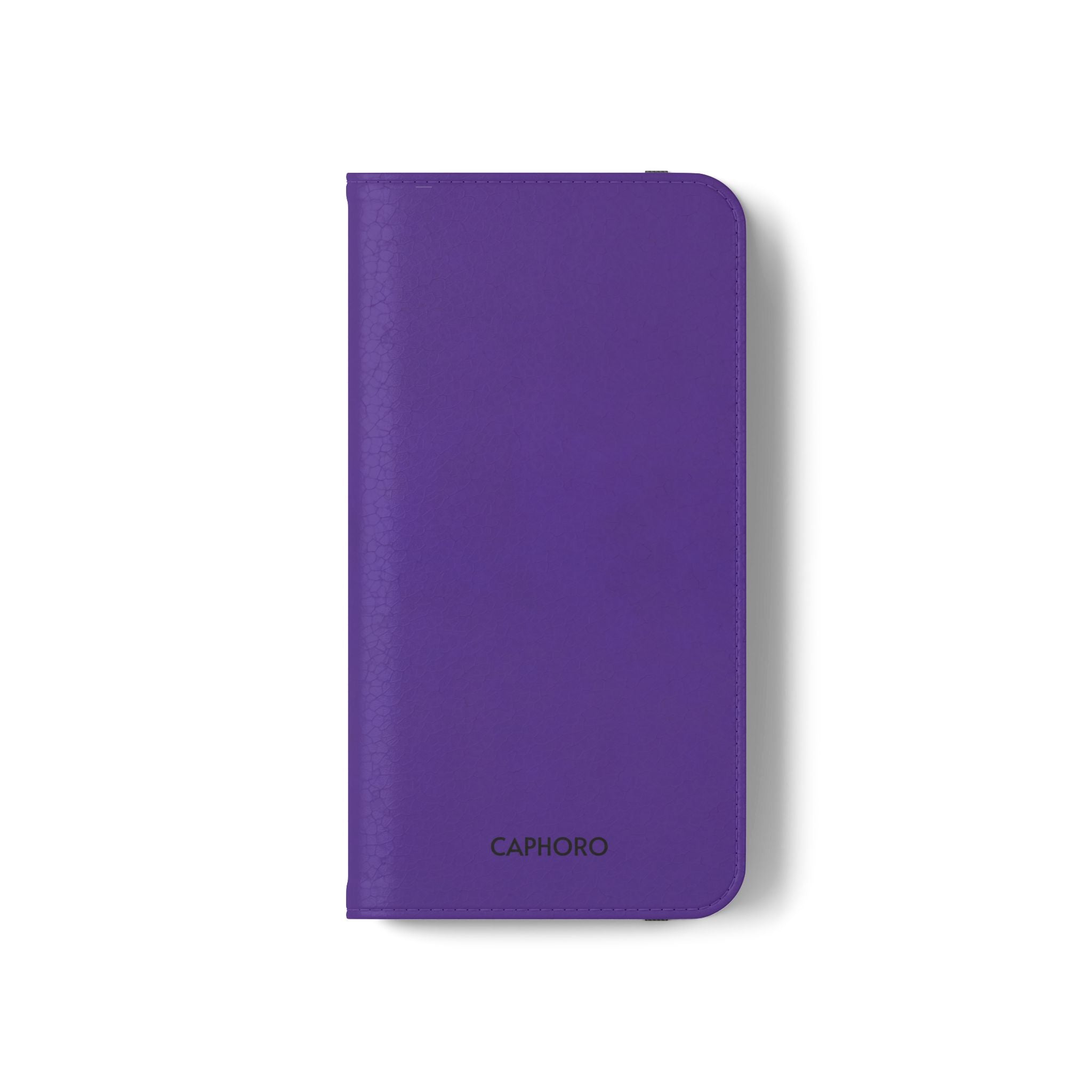 Purple Leather Flip Phone Case with Card Slots — Wallet Folio Case for iPhone