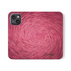 Pink Swirl Fur Flip Phone Case