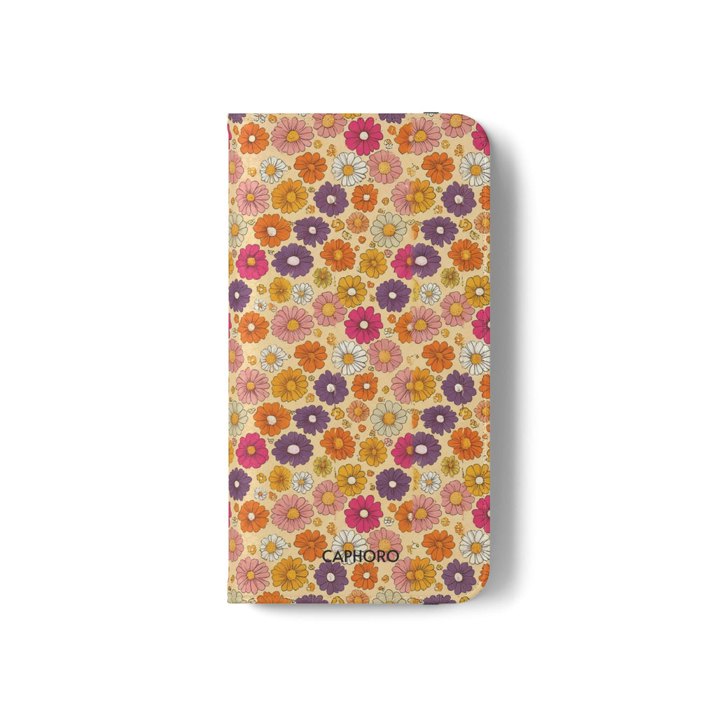 Retro Floral Flip Phone Case — Wallet Flip Case with Card Slots