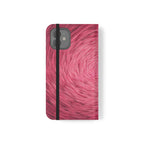 Pink Swirl Fur Flip Phone Case