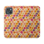 Retro Floral Flip Phone Case — Wallet Flip Case with Card Slots