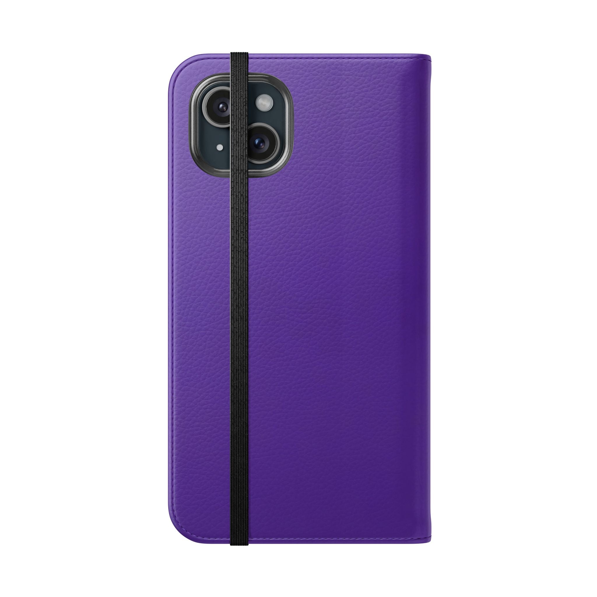Purple Leather Flip Phone Case with Card Slots — Wallet Folio Case for iPhone