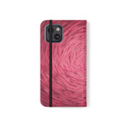 Pink Swirl Fur Flip Phone Case