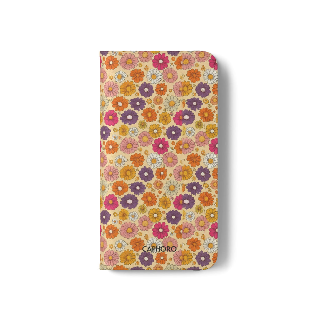 Retro Floral Flip Phone Case — Wallet Flip Case with Card Slots
