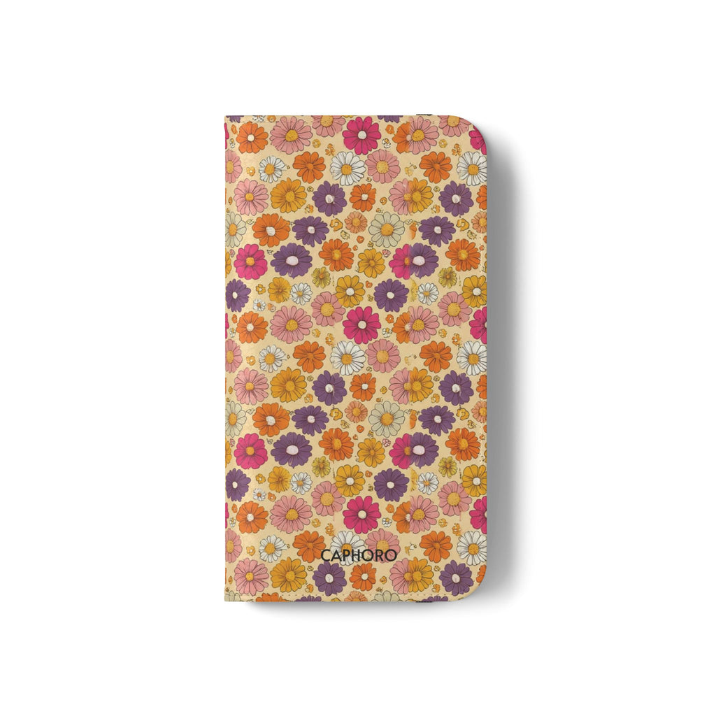 Retro Floral Flip Phone Case — Wallet Flip Case with Card Slots
