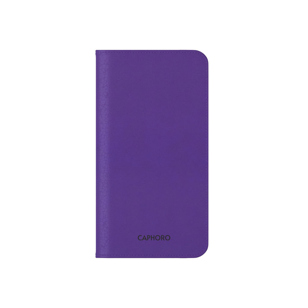 Purple Leather Flip Phone Case with Card Slots — Wallet Folio Case for iPhone