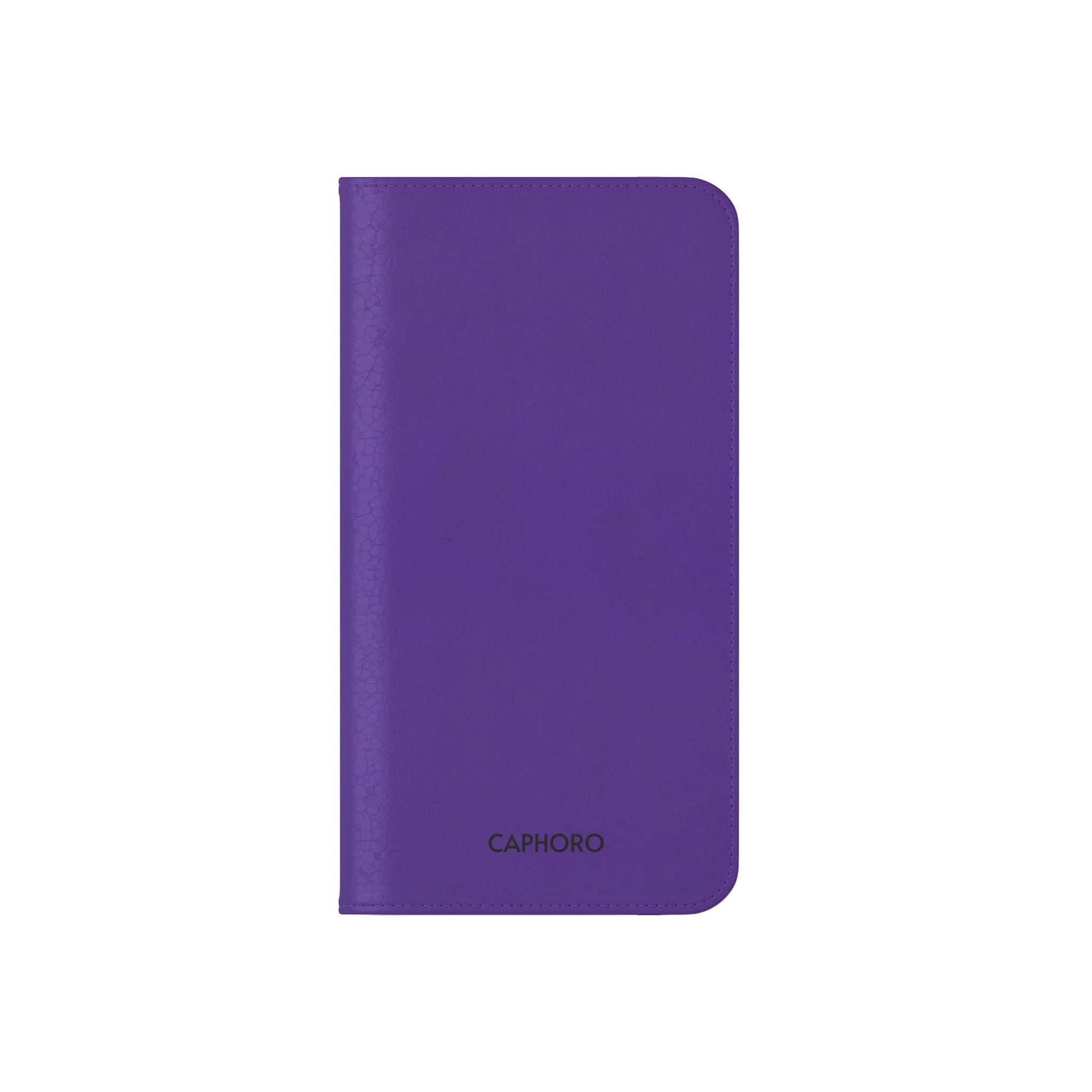 Purple Leather Flip Phone Case with Card Slots — Wallet Folio Case for iPhone