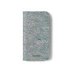 Marbled Teal Flip Phone Case — Textured Wallet Cover with Card Slots
