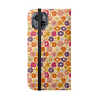 Retro Floral Flip Phone Case — Wallet Flip Case with Card Slots