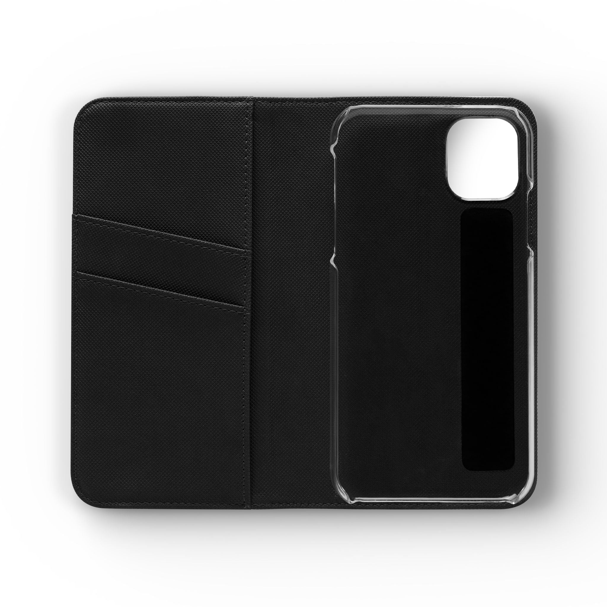 Leather Flip Phone Case with Card Slots — Magnetic Folio Wallet Case