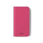 Pink Leather Flip Phone Case with Card Slots — Magnetic Wallet Cover