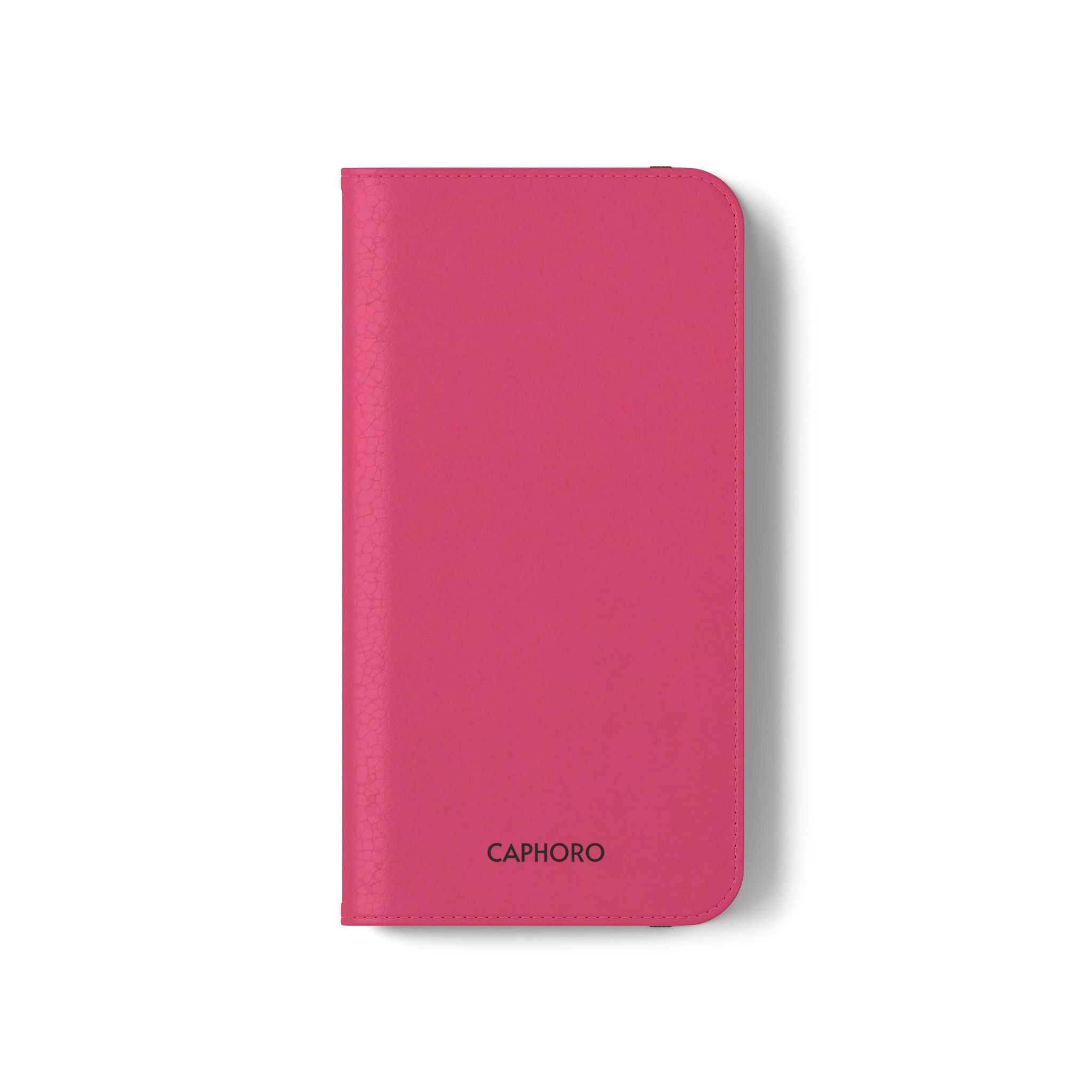 Pink Leather Flip Phone Case with Card Slots — Magnetic Wallet Cover