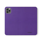 Purple Leather Flip Phone Case with Card Slots — Wallet Folio Case for iPhone