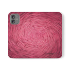 Pink Swirl Fur Flip Phone Case