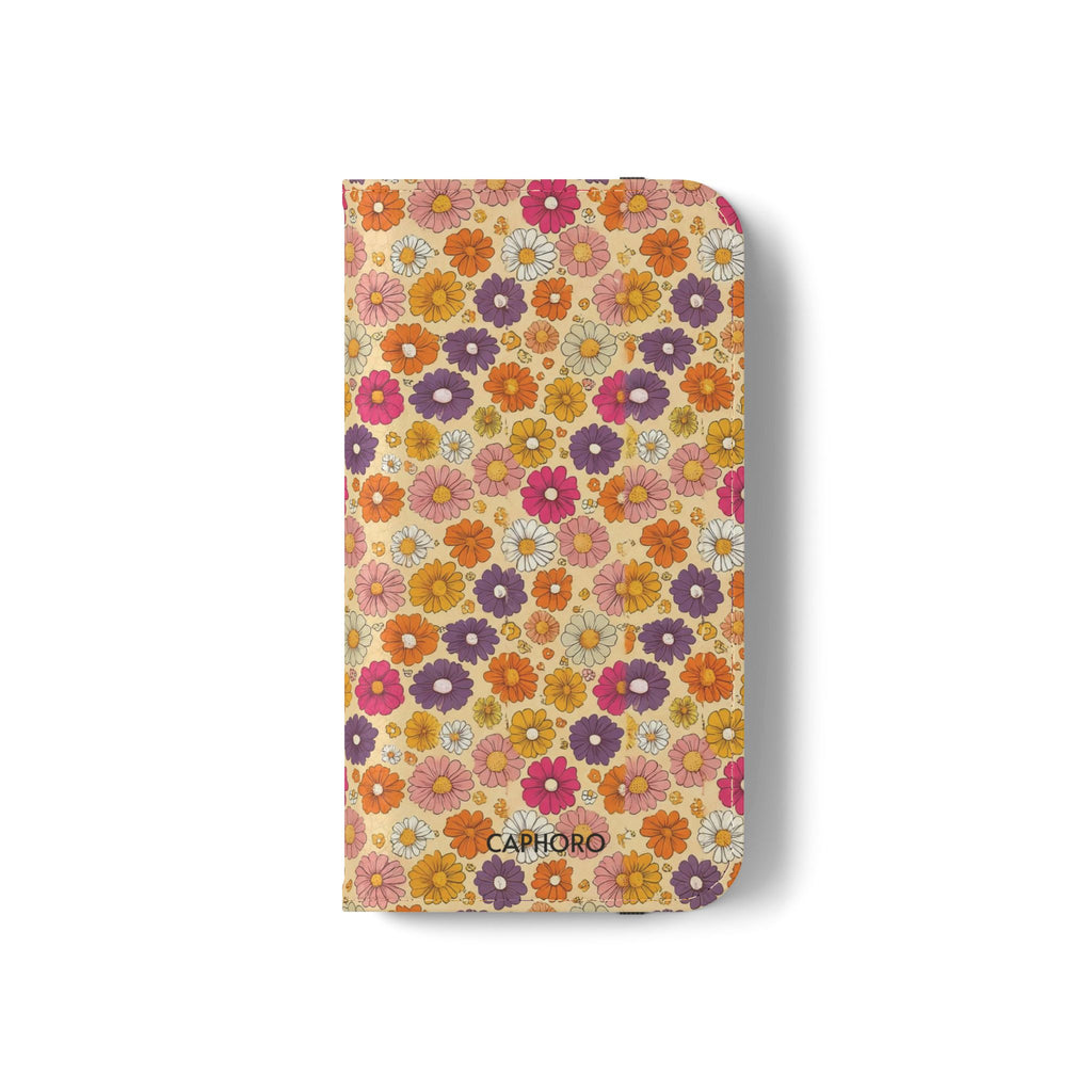 Retro Floral Flip Phone Case — Wallet Flip Case with Card Slots